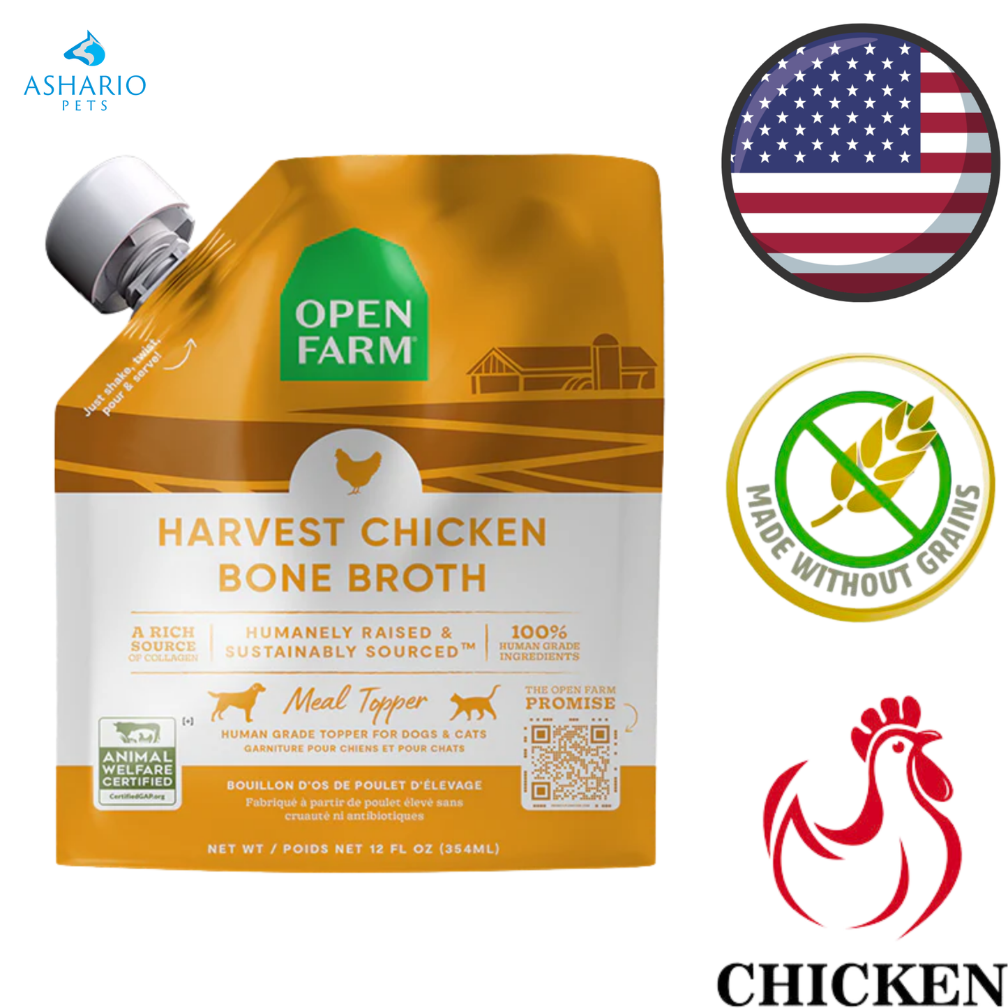 Open Farm - Harvest Chicken Bone Broth