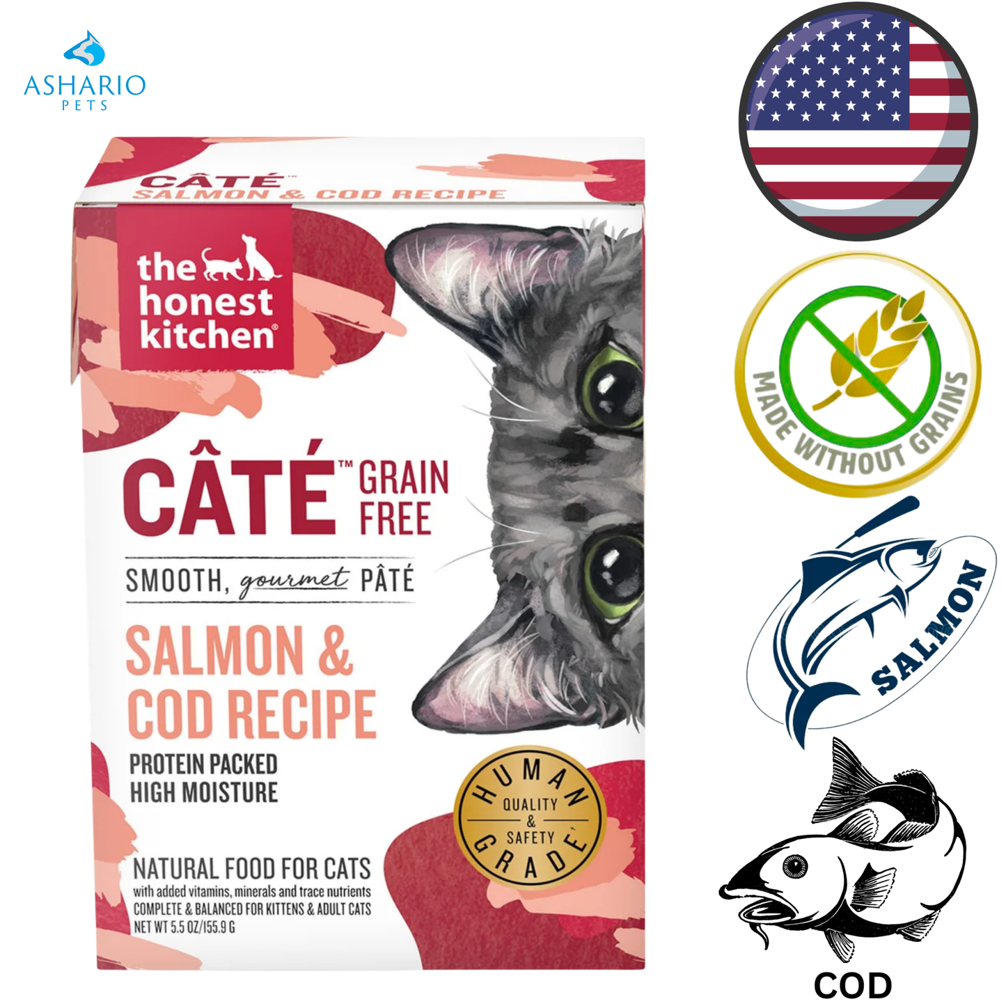 The Honest Kitchen - Grain Free Salmon & Cod Wet Cat Food — main