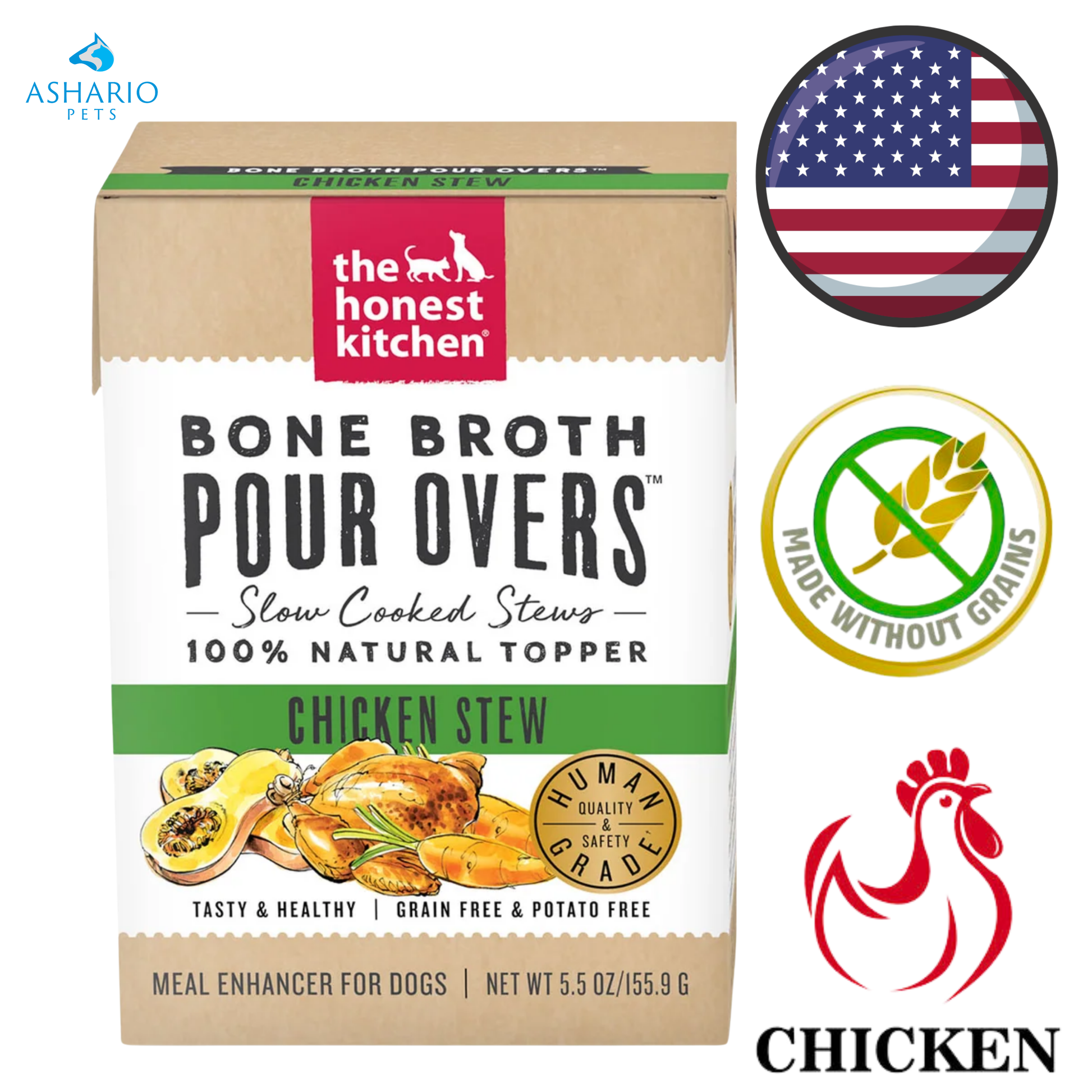 The Honest Kitchen - Chicken Stew Bone Broth Pour Overs For Dogs — main