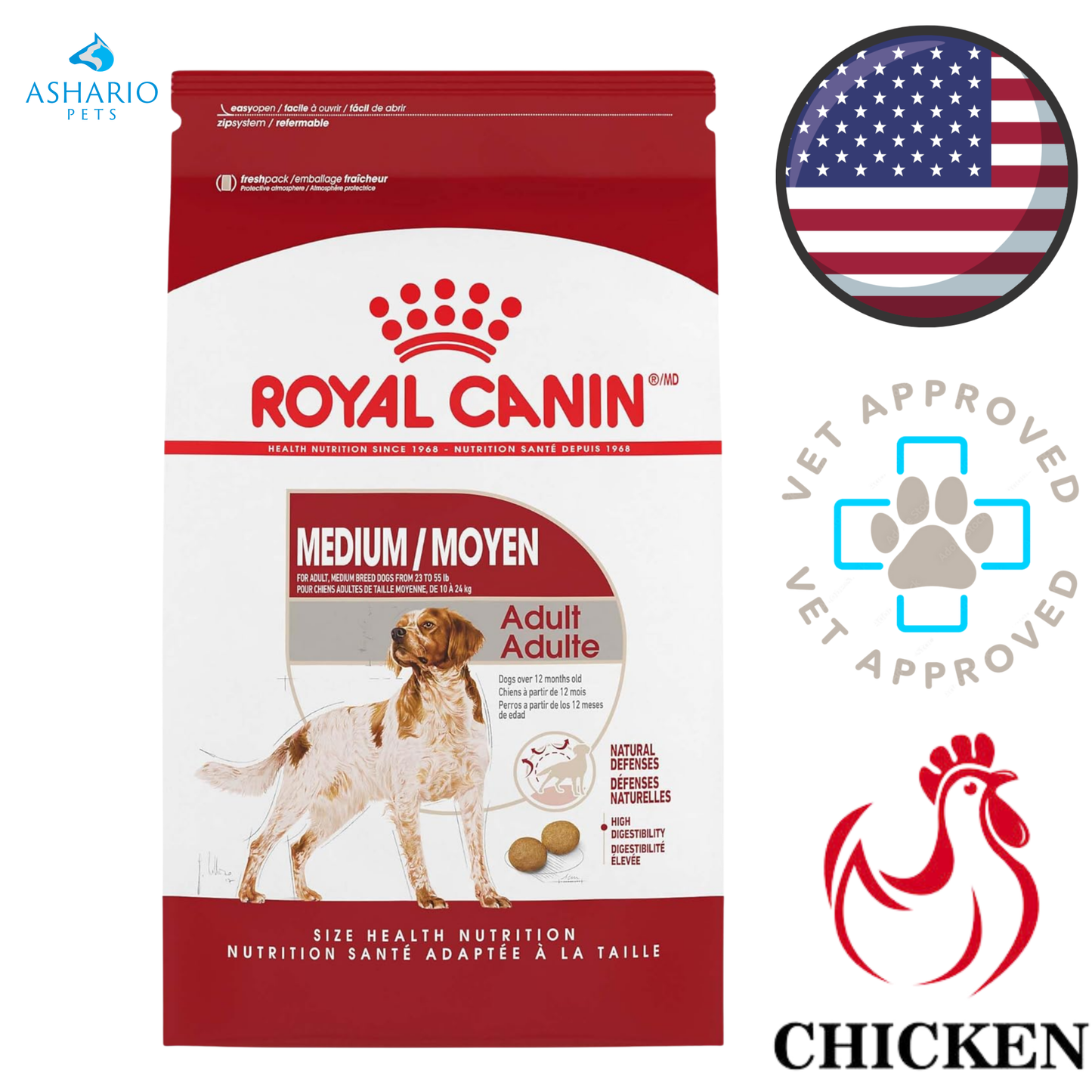 Royal Canin - Size Health Nutrition Medium Breed Adult Dry Dog Food