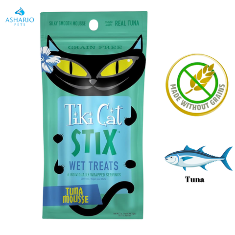 Tiki Cat - STIX 奶油肉汁金枪鱼猫零食 - 3 盎司