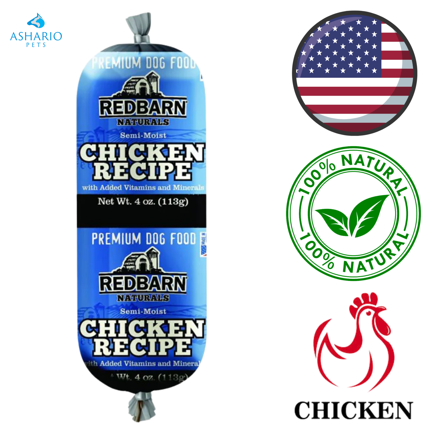 RedBarn - Croquettes pour chien au poulet - 113 g