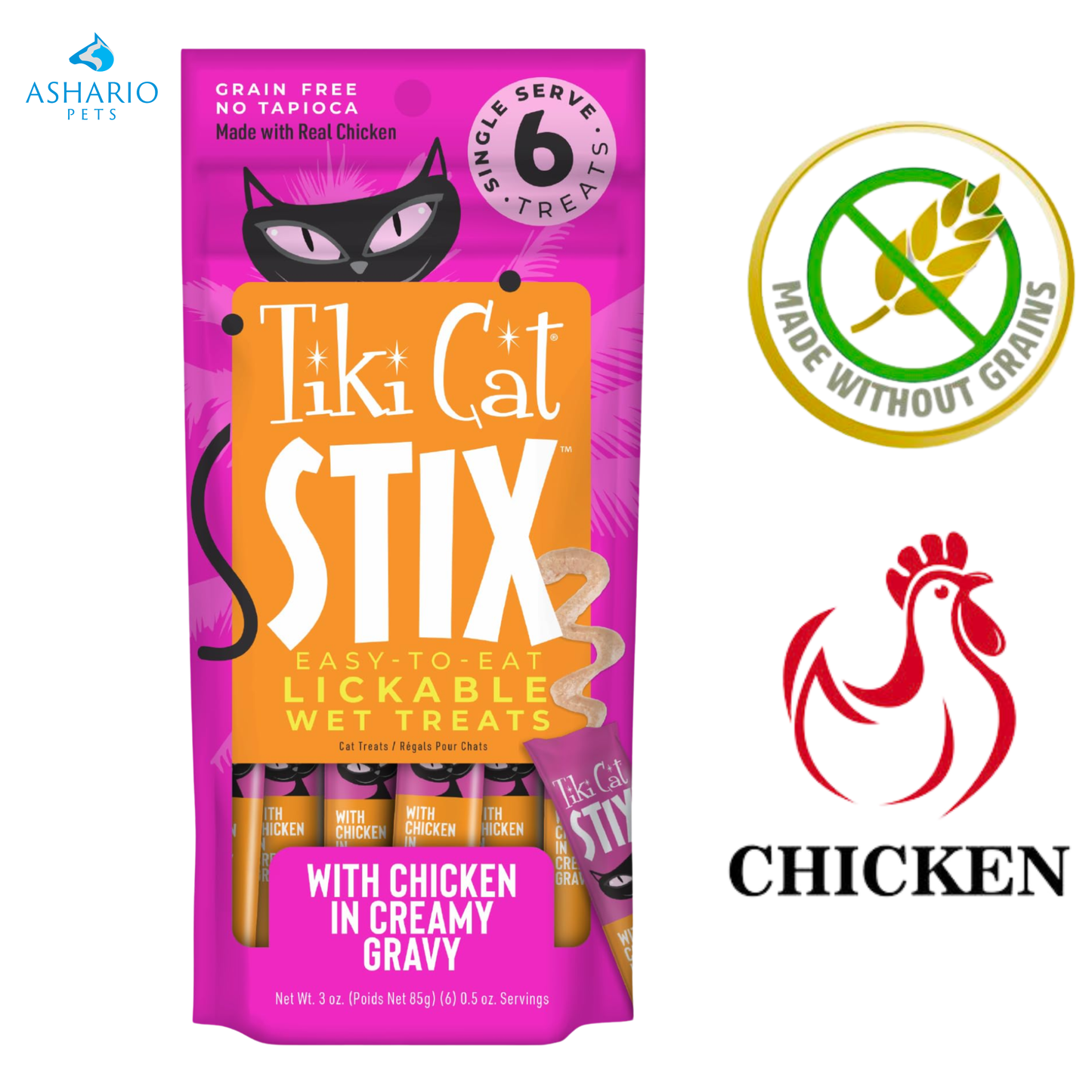 Tiki Cat - STIX Chicken In Creamy Gravy Cat Treats