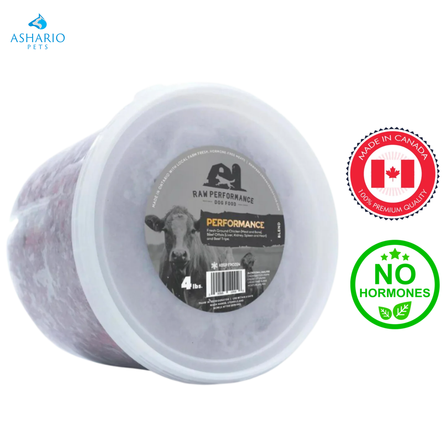 Raw Performance - Mélange de nourriture crue pour chiens Performance - 1 lb, 2 lb, 4 lb