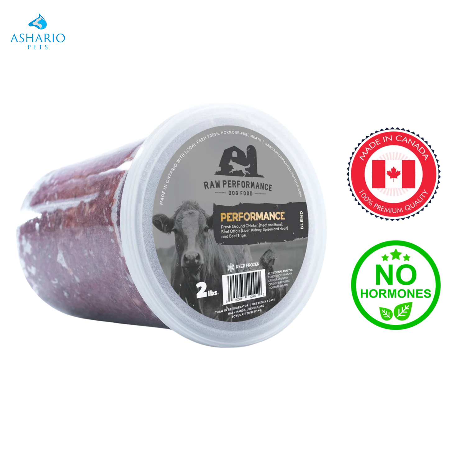 Raw Performance - Mélange de nourriture crue pour chiens Performance - 1 lb, 2 lb, 4 lb