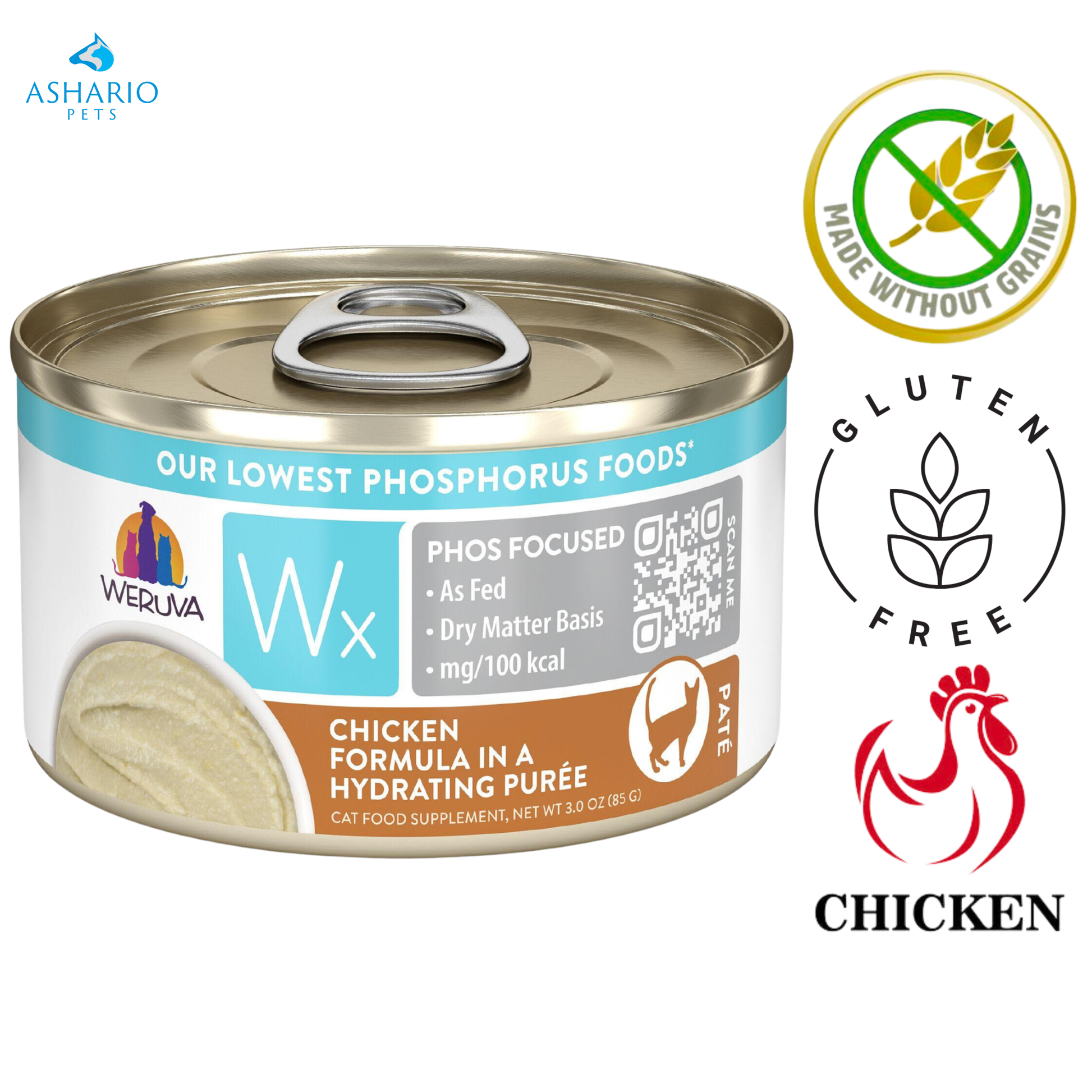 Weruva - Wx Phos Focused Chicken Puree Canned Cat Food — main