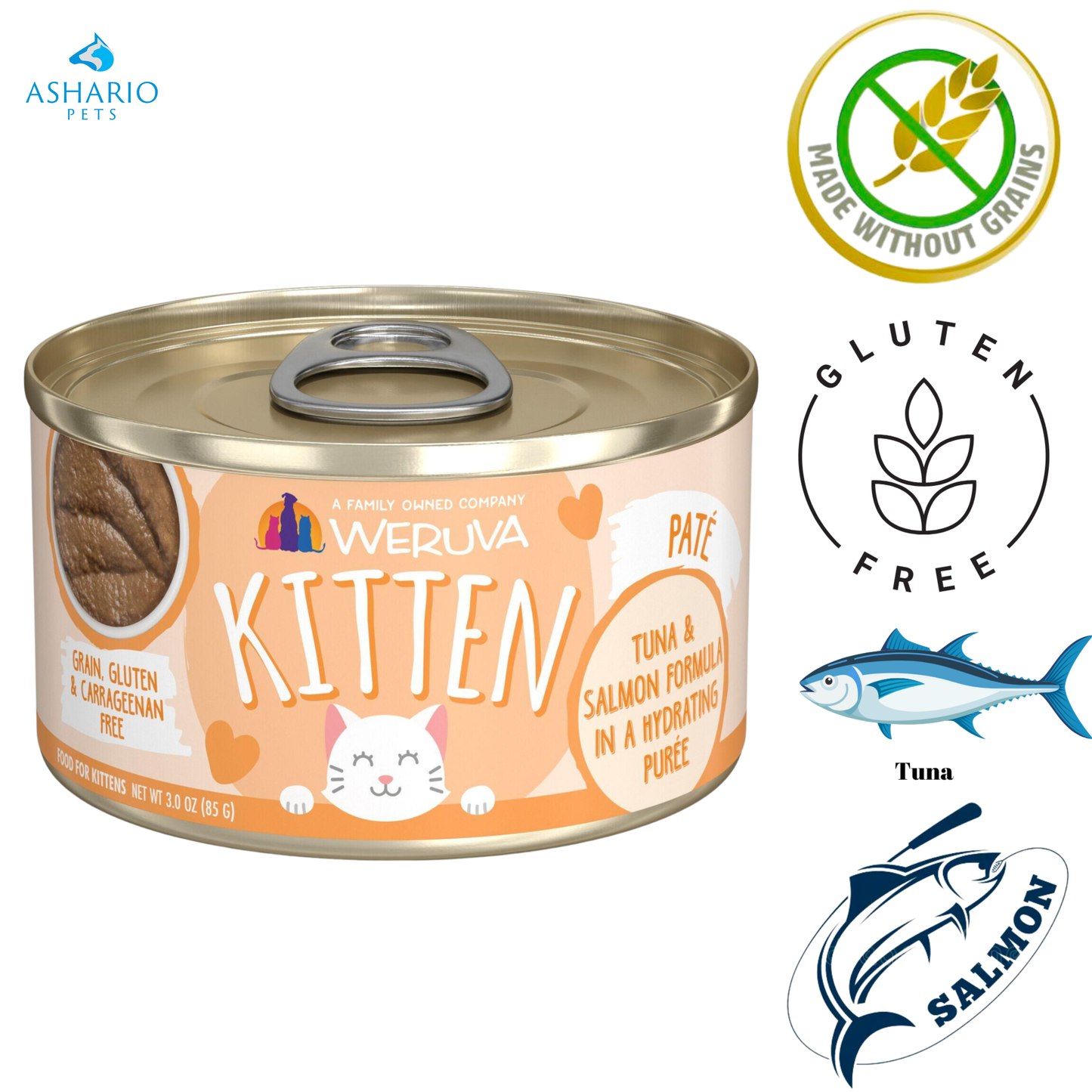 Weruva - Nourriture en conserve pour chats au thon et au saumon - 3 oz