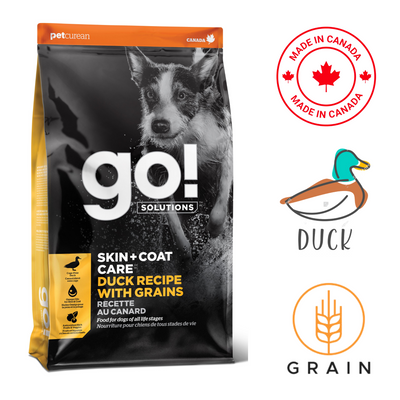Go! Solutions - Skin + Coat Care Duck With Grains Dry Dog Food