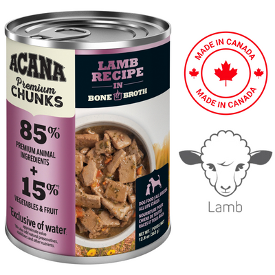 Acana - Lamb in Bone Broth Canned Dog Food - 12.8 Oz