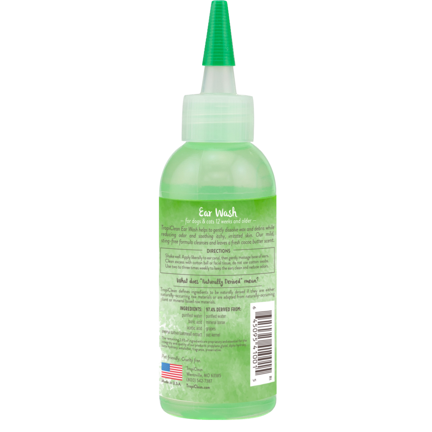 TropiClean - Alcohol Free Ear Wash Dog And Cat - 4 Oz 2
