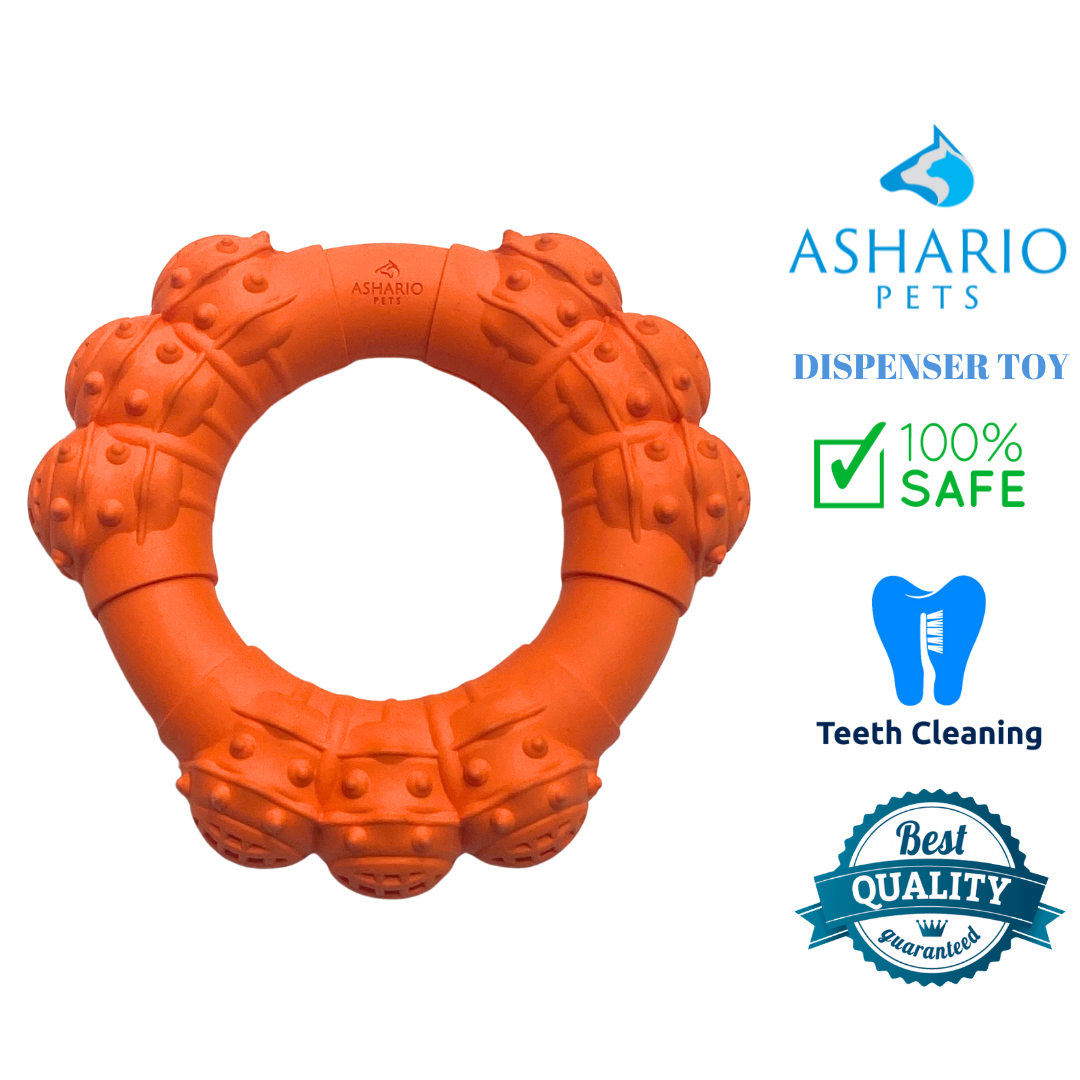 Ashario Pets - Dispenser Toy - Teeth Cleaning Ring - Large 8