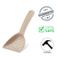 Beco natural cat litter scoop in beige with ergonomic handle and durable design for easy cleaning