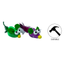 BuD'z budz mouse mix colours bulk cat toy with green and purple fabric and feather tails