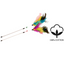 BuD'z budz multicolored cat feather toy with vibrant feathers and lightweight cotton sticks for engaging play