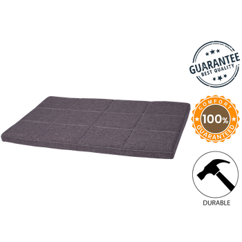 budz small comfort flat dog bed in gray with quilted design by BuD'z for pet comfort