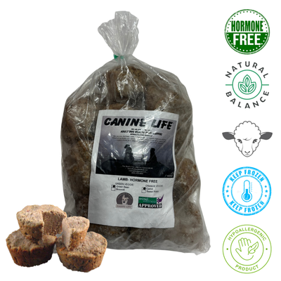 Canine life Lamb dog muffins raw dog food hormone free natural balance hypoallergenic product