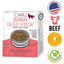 Caru beef stew for dogs in a bowl with quality ingredients, perfect as a meal or topper