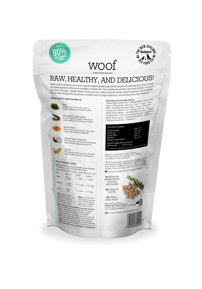 NZPF Woof - Chicken Freeze Dried Dog Food - 280 Grams 3