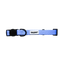 Light blue Dexypaws cat collar with black buckle and metal ring for pet identification and safety