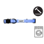 Durable dexypaws cat collar in light blue with black buckle and metal ring for comfort and safety