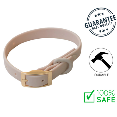 Dexypaws nude waterproof dog collar with durable buckle and safety guarantee for pets
