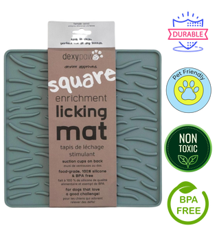 Dexypaws seadoam textured enrichment licking mat for pets with durable non toxic BPA free silicone