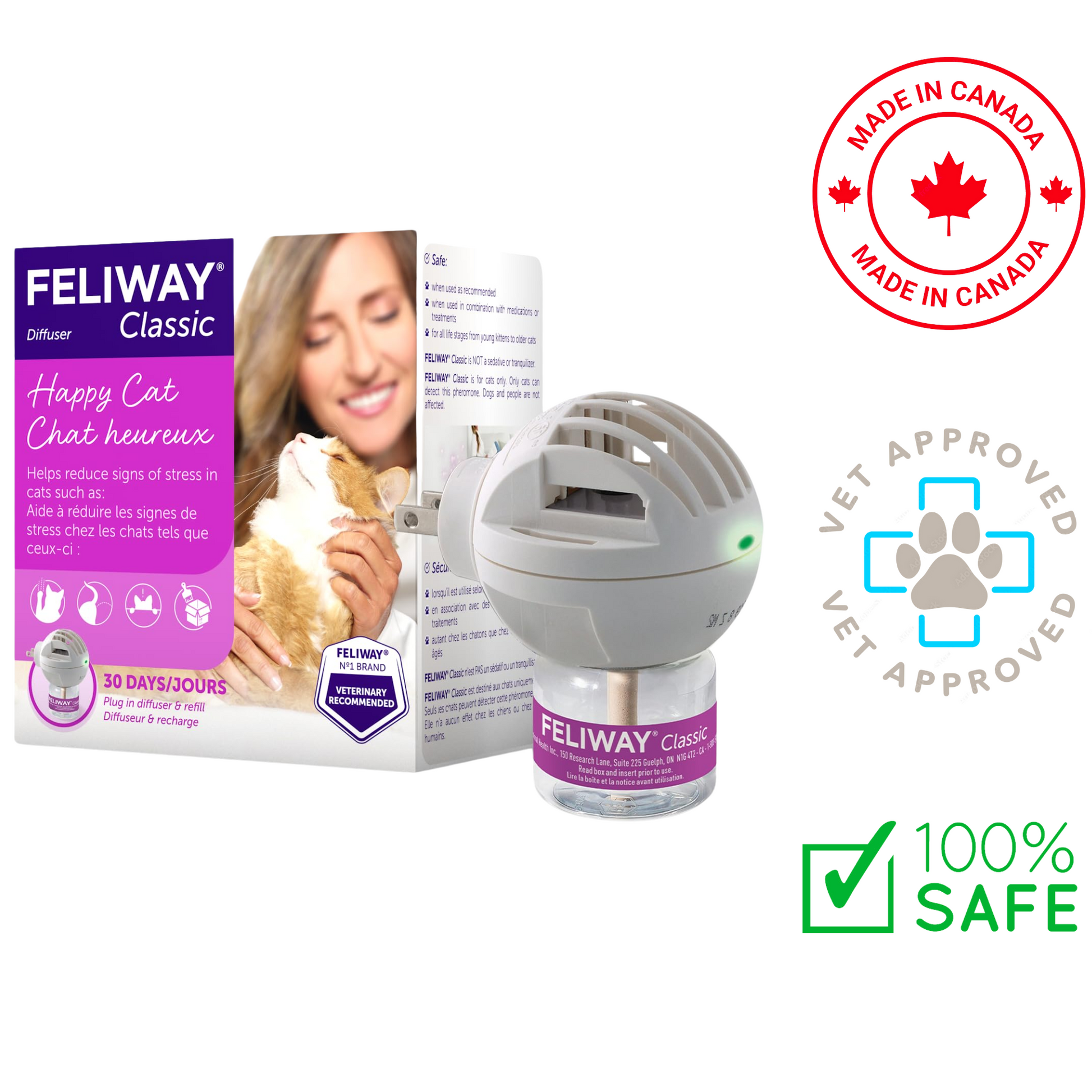 Feliway Classic Diffuser for cats with refill, promoting calm environments for happy cats