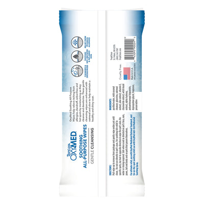 Soothing TropiClean Oxymed Pet Wipes, 50 Pack, perfect for sensitive skin at Toronto pet shops.