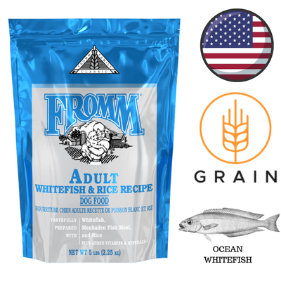 Fromm whitefish adult dog food dry dog food bag with whitefish and rice recipe