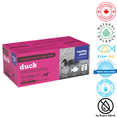 Healthy Paws - Small Canine Complete Dinner Duck - 100 Grams