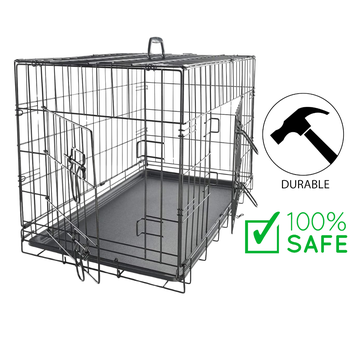 Markif - Deluxe Crate Foldable Double Doors Dog - 30 Inches