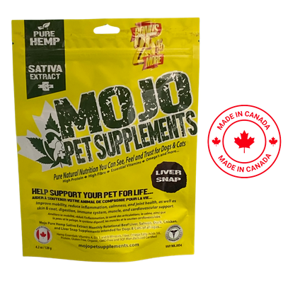 MOJO Pet Supplements - with Hemp Liver Snap Flavoured Treats - 120 Grams 2