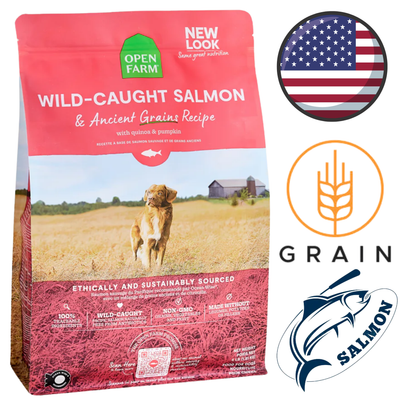 Open Farm - Wild Caught Salmon & Ancient Grains Dry Dog Food - 4 lb, 22 lb