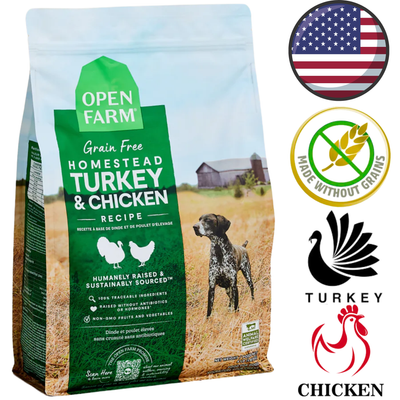 Open Farm - Grain Free Turkey & Chicken Dry Dog Food - 4 lb