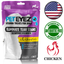 PetEyez chicken dog treats vitamin formula to eliminate tear stains and support eye health antibiotic free