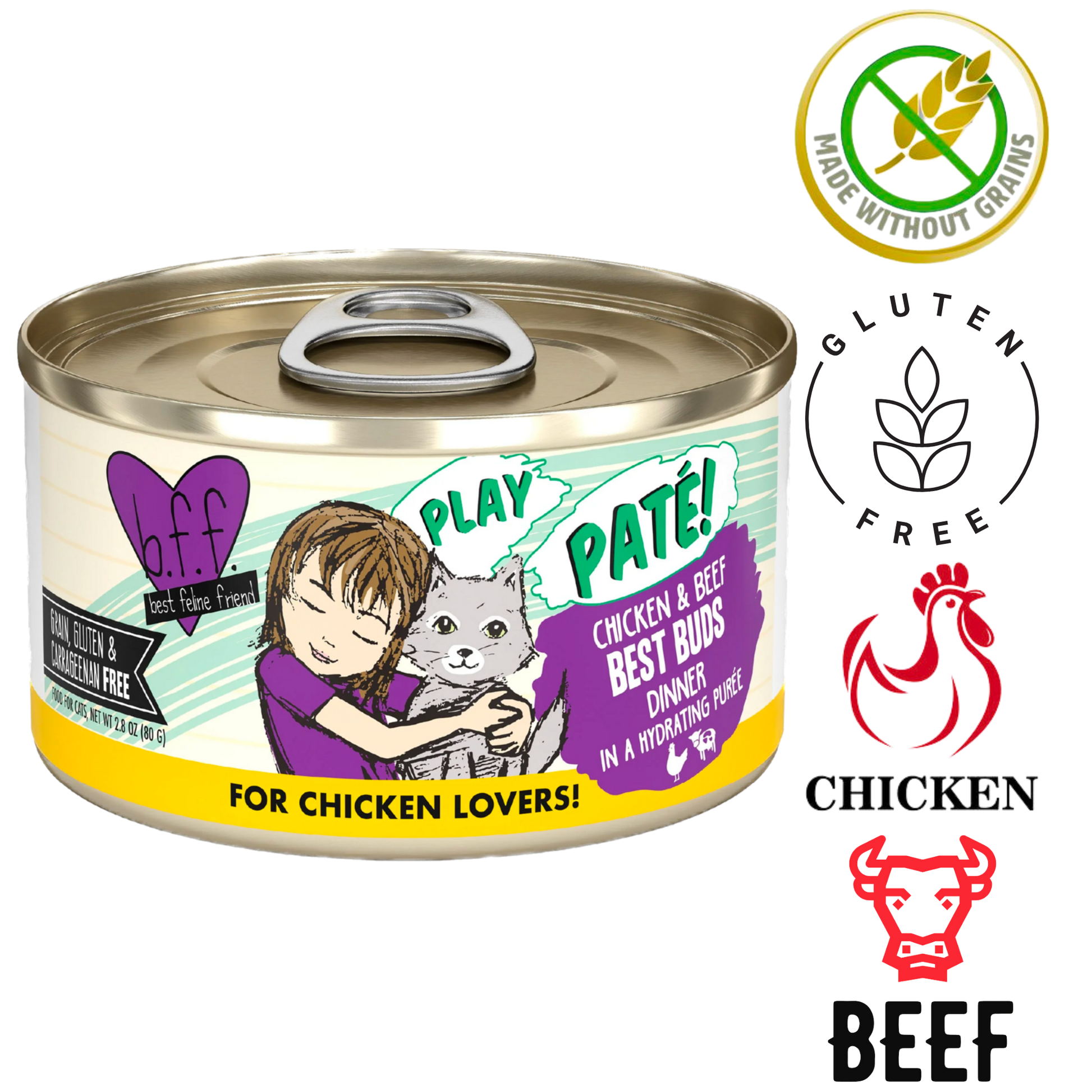 Weruva - PLAY Best Buds Canned Cat Food - 2.8 Oz 4