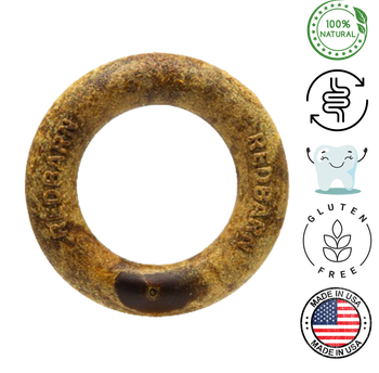 RedBarn Chew A Bulls ring natural dog treat with gluten free and 100 percent natural ingredients