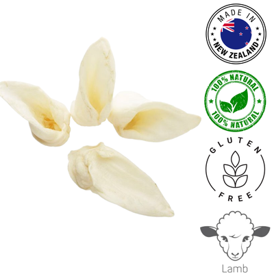 RedBarn lamb ear dog treats made in New Zealand gluten free and 100 percent natural