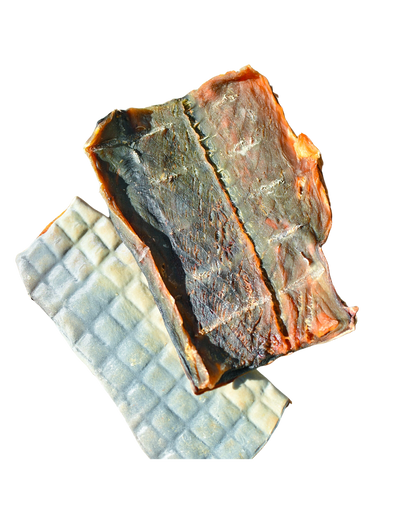 Rover pet shark skin dog treats with natural textured surface for healthy dog chewing