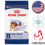 Royal Canin Large Adult chicken dry dog food bag front view with vet approved badge and US flag