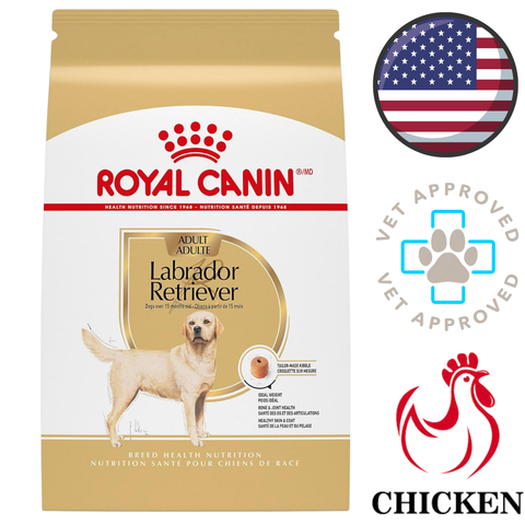 Royal Canin Adult Labrador Retriever dry chicken formula bag premium Labrador dog food 30 lb.