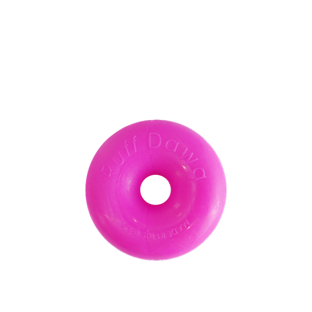 Pink Ruff Dawg ring toy dog chew toy made of durable rubber for strong chewers