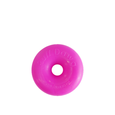 Pink Ruff Dawg ring toy dog chew toy made of durable rubber for strong chewers