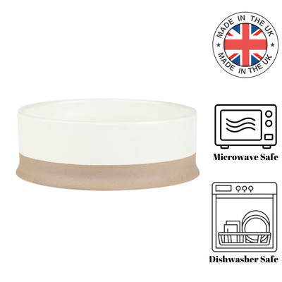 Scruffs scandi style pet bowl cream with microwave and dishwasher safe features
