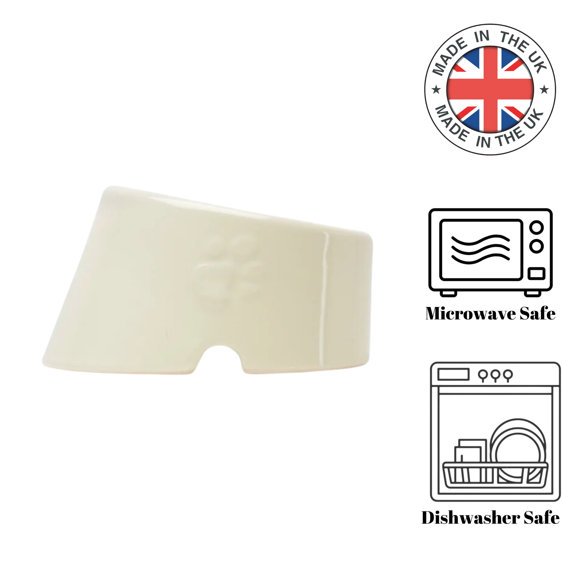 Scruffs slant grey pet bowl with angled design made in the UK microwave and dishwasher safe