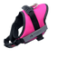 Sturdy pink dog harness, featuring breathable mesh and reflective elements, ensures secure and comfortable outdoor activities for dogs.