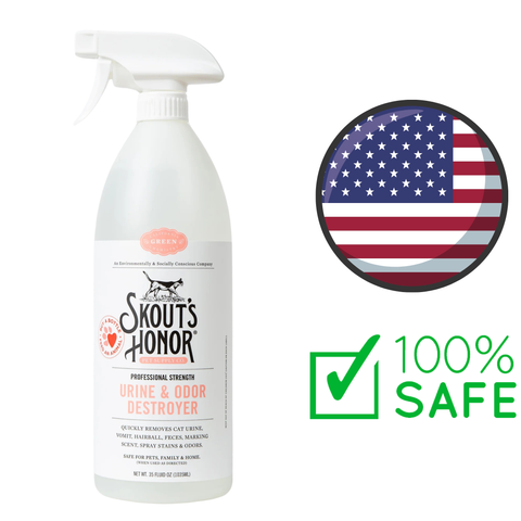 Skouts Honour urine odor destroyer professional strength spray bottle for pet urine and odor removal