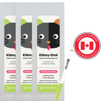 Kidney Chek for cats health monitoring saline test kit with saliva swab for kidney disease detection