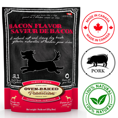 Oven-Baked Tradition - Soft And Chewy Bacon Dog Treats - 8 Oz