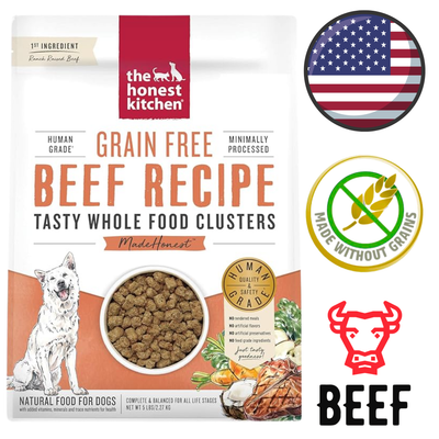 The Honest Kitchen - Grain Free Whole Food Clusters Beef Dog Food - 5 lb